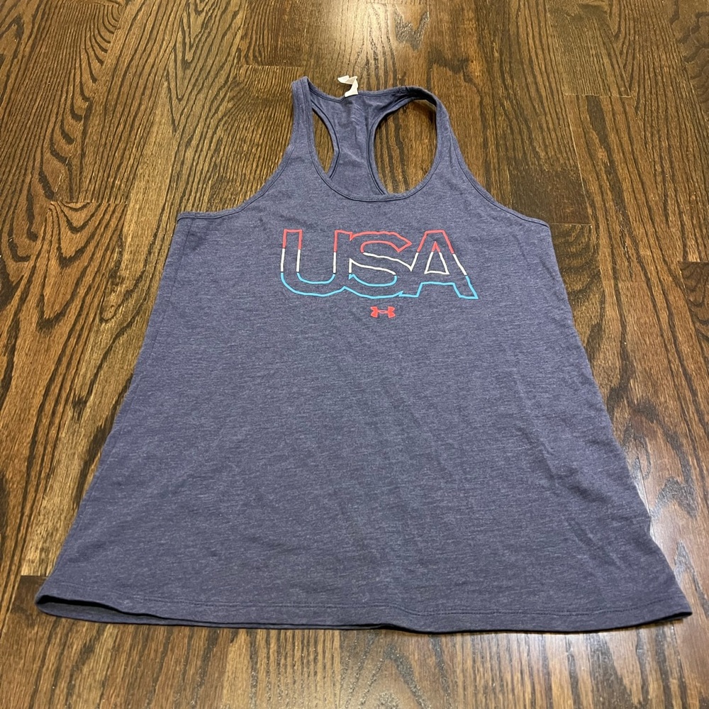 Under Armour USA tank small blue